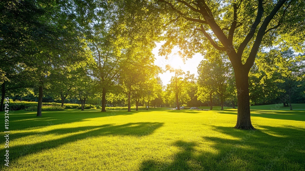 Fototapeta premium Sunlit Forest Landscape