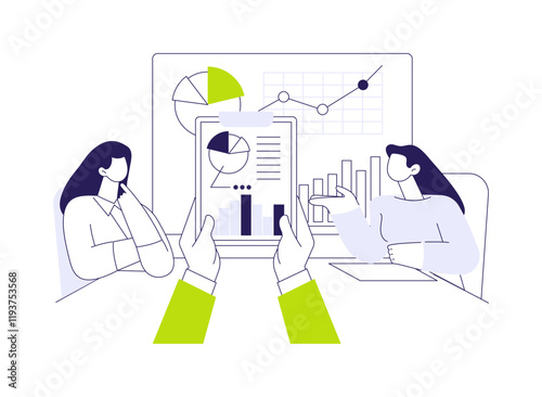 Competitor analysis abstract concept vector illustration.