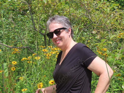 Happy woman in the park