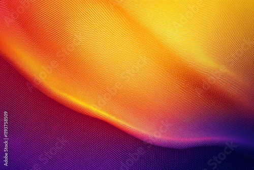 A vibrant abstract background featuring smooth gradients of orange, purple, and yellow, creating a dynamic visual impact. Perfect for creative designs and artistic projects.