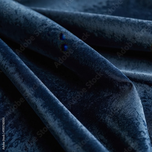 Dark blue velor texture, fabric texture, blue velor
