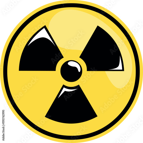 vector illustration symbol alert radioactive risk