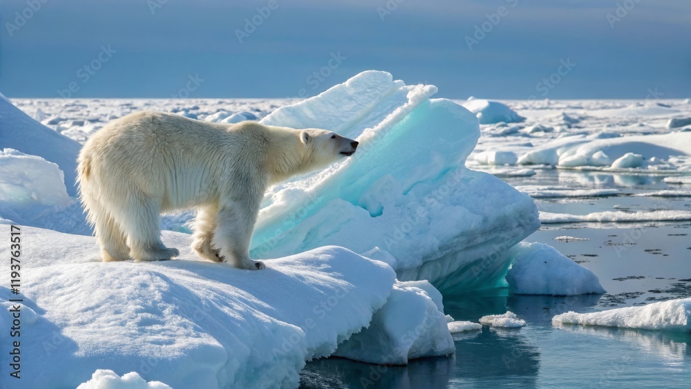 Polar bear observation arctic region wildlife photography icy landscape close-up perspective endangered species awareness Polar bear observation arctic region wildlife photography icy landscape close-up perspective endangered species awareness