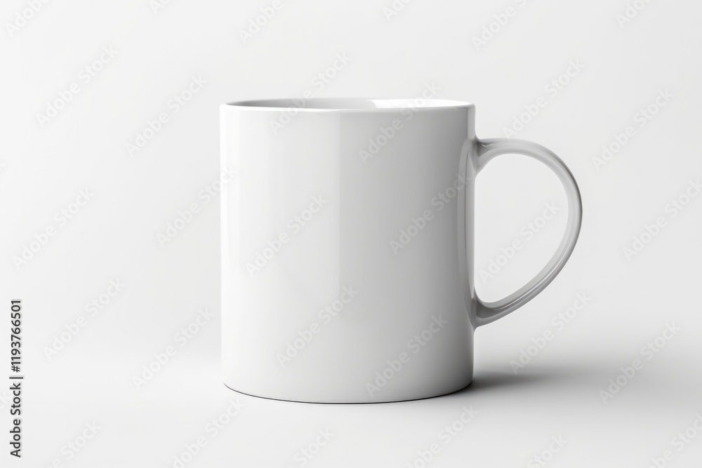 Black Ceramic Coffee Mug with Handle Isolated on White. Alpha Layer Included Black Ceramic Coffee Mug with Handle Isolated on White. Alpha Layer Included