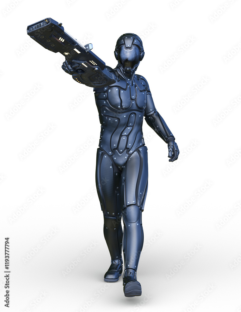 サイバー戦士　3DCGレンダリング