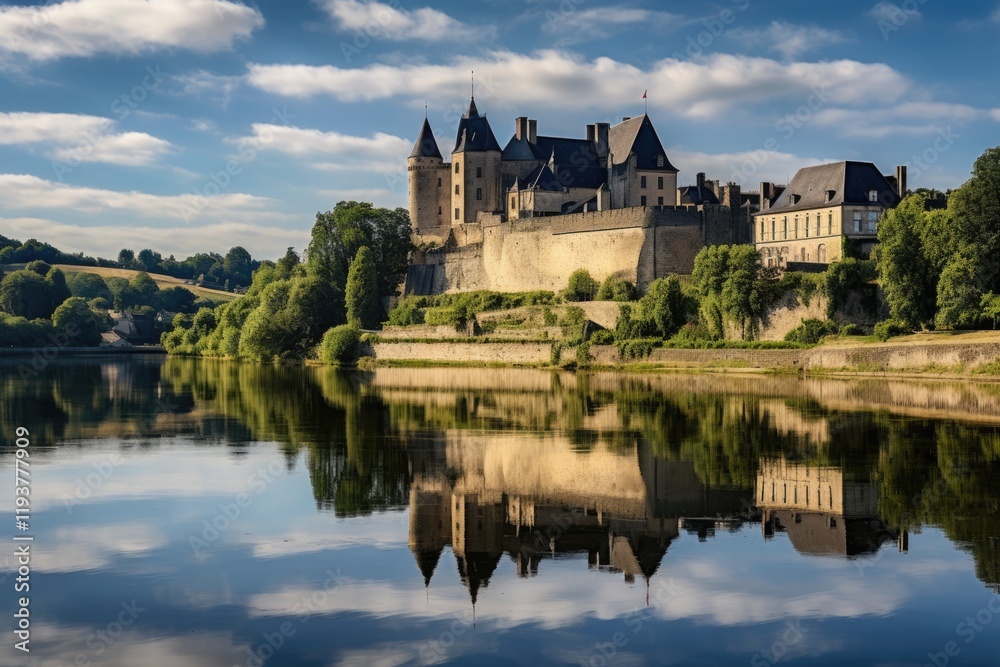 Exploring the Charming Architecture and Castle on the Banks of the Mayenne River in Laval, Pays de Loire, France Exploring the Charming Architecture and Castle on the Banks of the Mayenne River in Laval, Pays de Loire, France