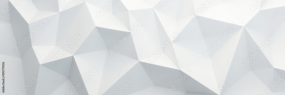 Fototapeta premium Abstract white polygonal texture, muted gray background, elegant texture, wallpaper texture, abstract pattern