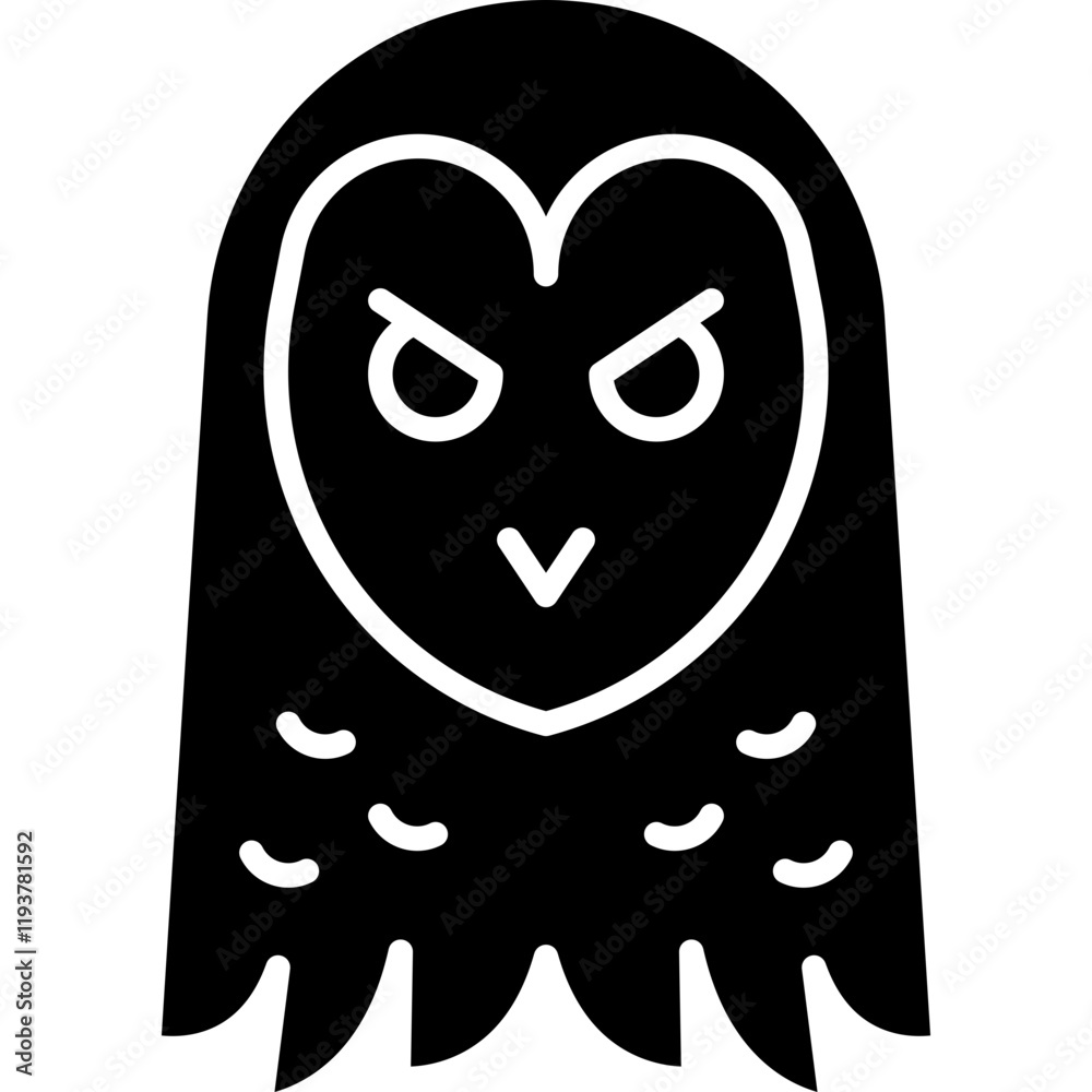 Owl Face icon single vector illustration Owl Face icon single vector illustration
