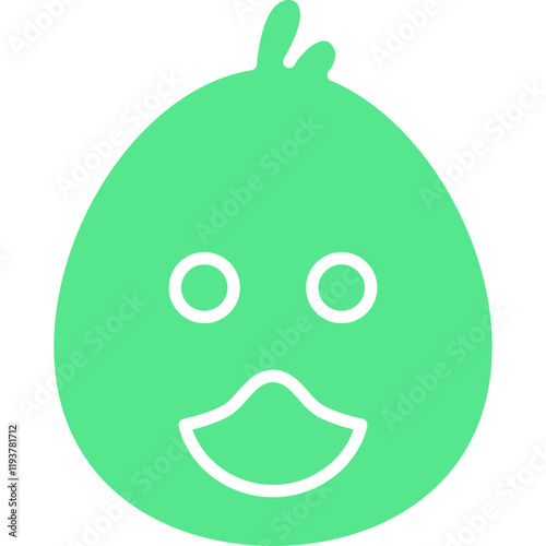 Duck Face icon single vector illustration