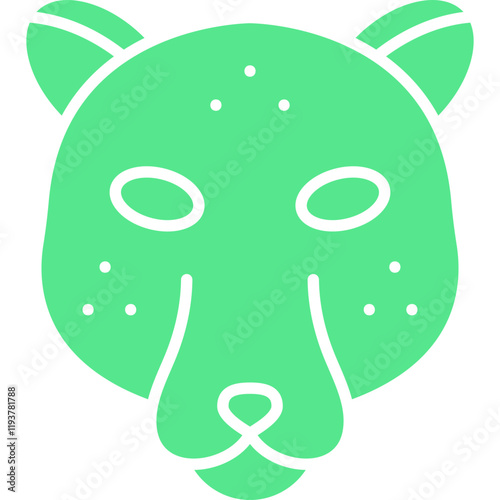 Leopard Face icon single vector illustration