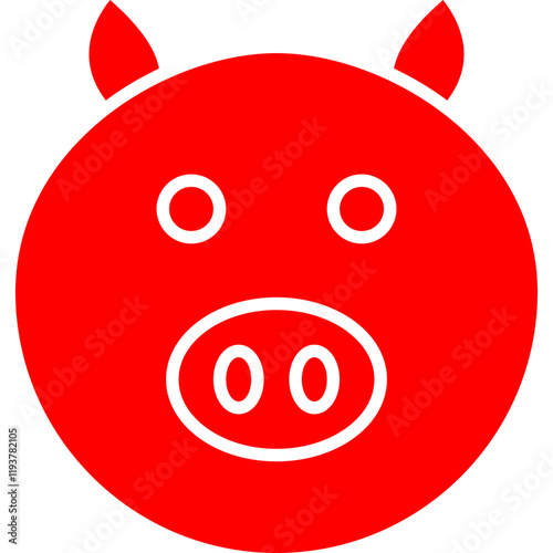 Pig Face icon single vector illustration