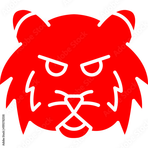 Tiger Face icon single vector illustration