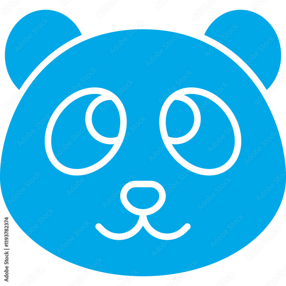 Panda Face icon single vector illustration Panda Face icon single vector illustration