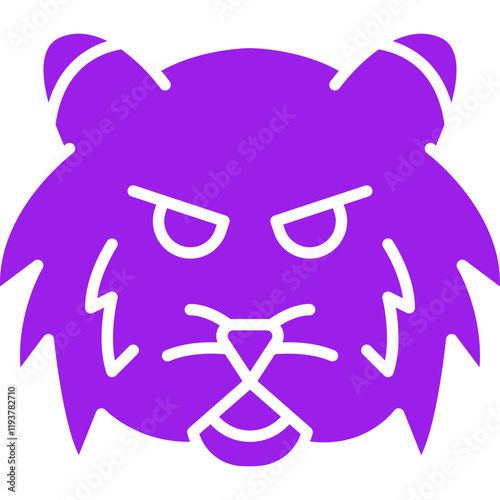 Tiger Face icon single vector illustration