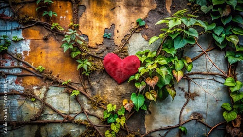 Urban Decay Valentine's Day: Rusty Heart Bandage on Grungy Wall