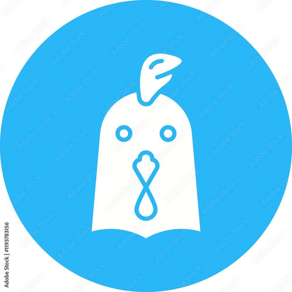 Hen Face icon single vector illustration Hen Face icon single vector illustration