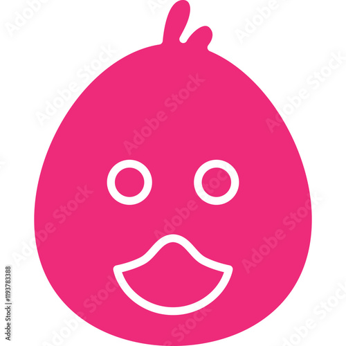 Duck Face icon single vector illustration