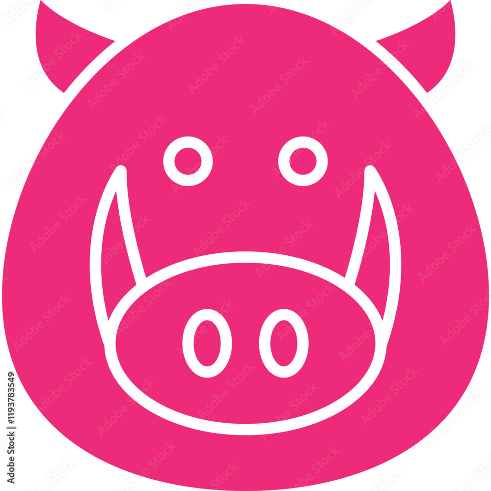 Boar Face icon single vector illustration Boar Face icon single vector illustration