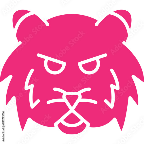 Tiger Face icon single vector illustration