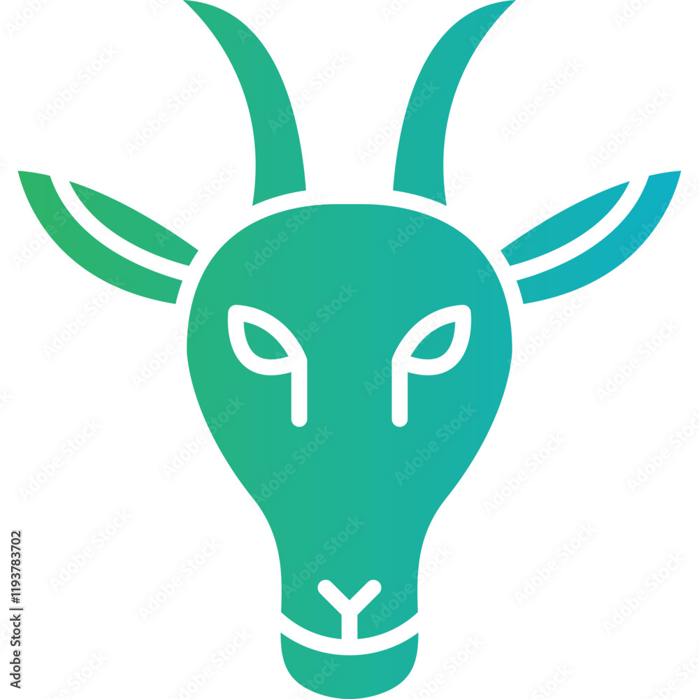Moutain Goat Face icon single vector illustration Moutain Goat Face icon single vector illustration
