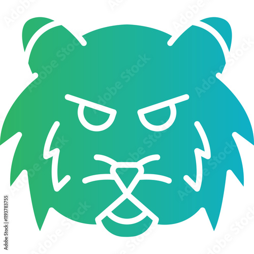 Tiger Face icon single vector illustration