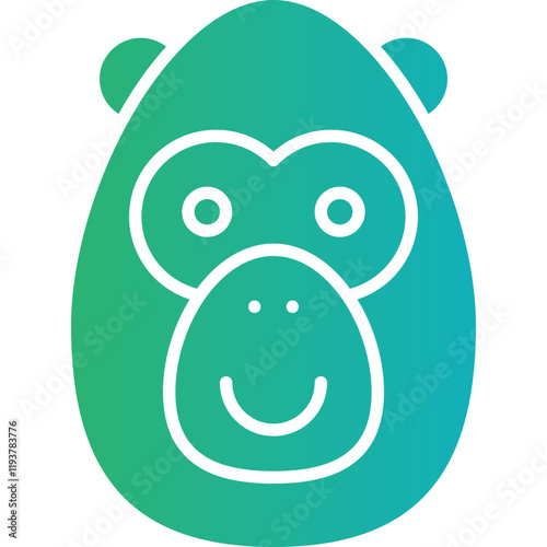 Ape Face icon single vector illustration photo