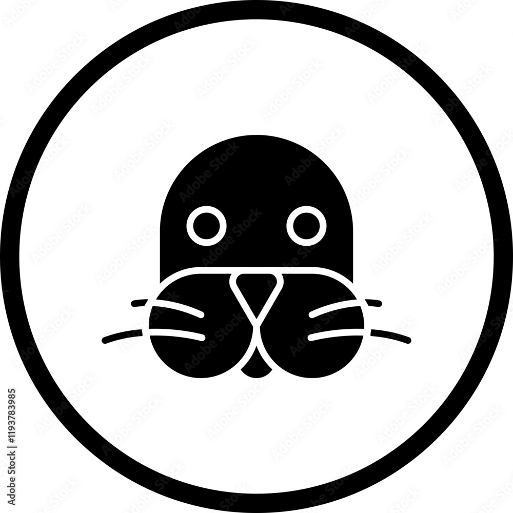 Sea Lion Face icon single vector illustration Sea Lion Face icon single vector illustration