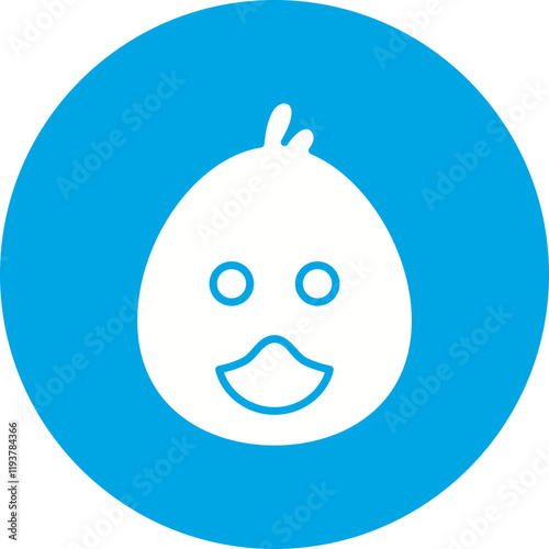 Duck Face icon single vector illustration