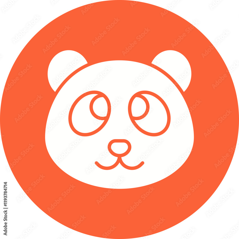 Panda Face icon single vector illustration Panda Face icon single vector illustration