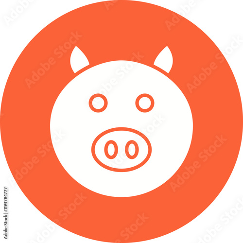 Pig Face icon single vector illustration