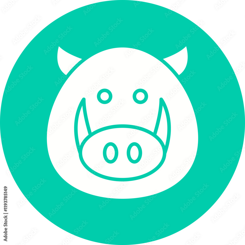 Boar Face icon single vector illustration Boar Face icon single vector illustration