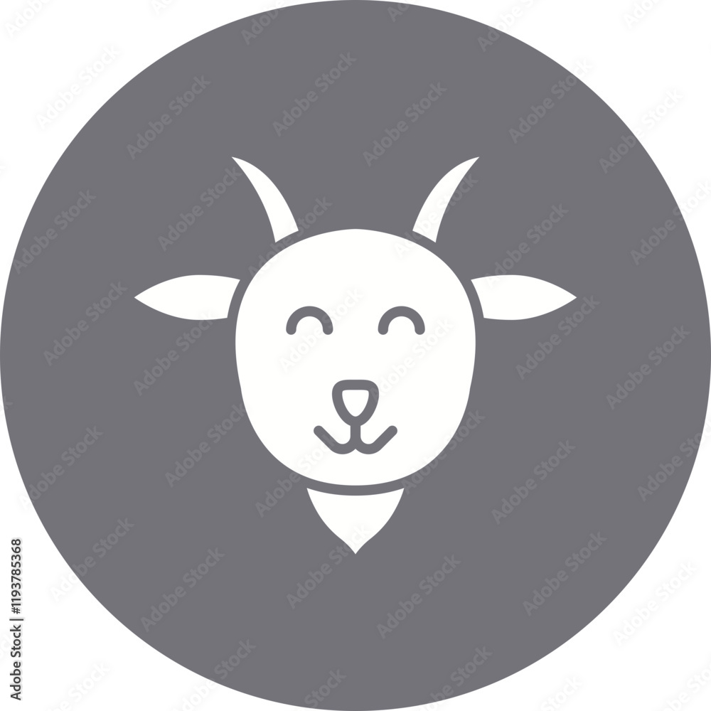 Lamb Face icon single vector illustration Lamb Face icon single vector illustration