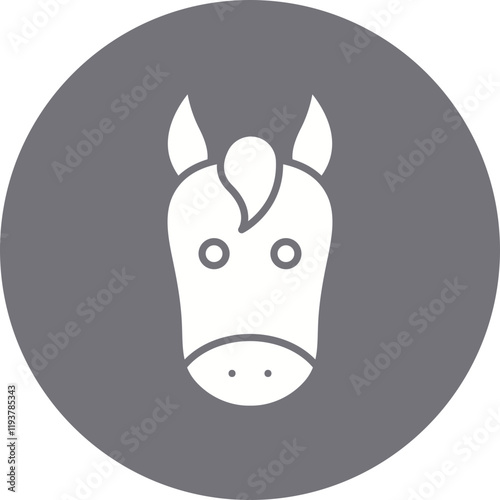 Horse Face icon single vector illustration