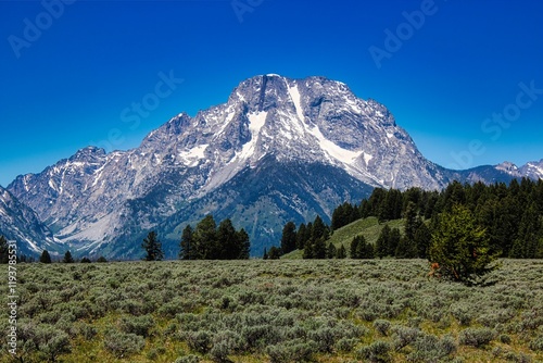 Mount Moran in Grand Teton National Park in Wyoming. photo