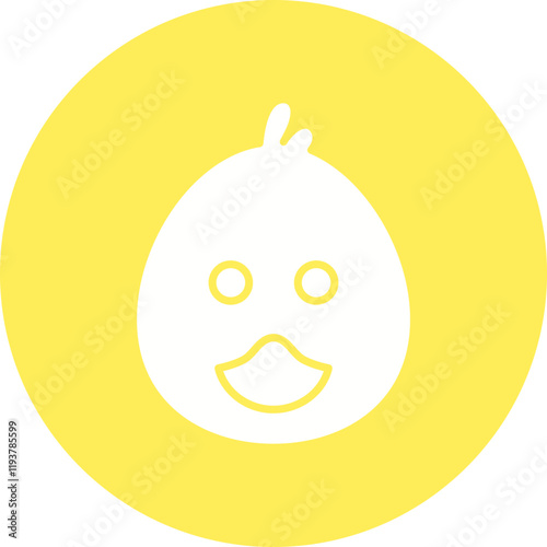 Duck Face icon single vector illustration