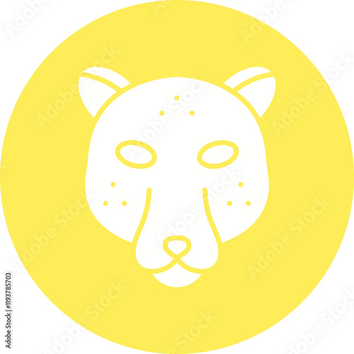 Leopard Face icon single vector illustration