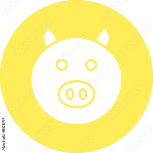 Pig Face icon single vector illustration