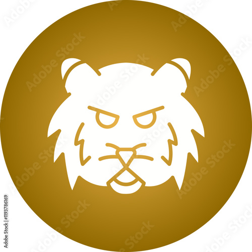 Tiger Face icon single vector illustration