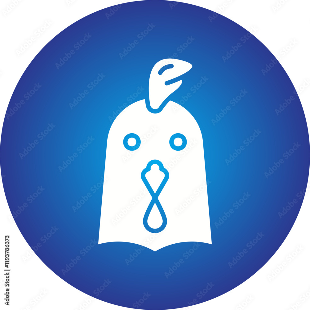 Hen Face icon single vector illustration Hen Face icon single vector illustration