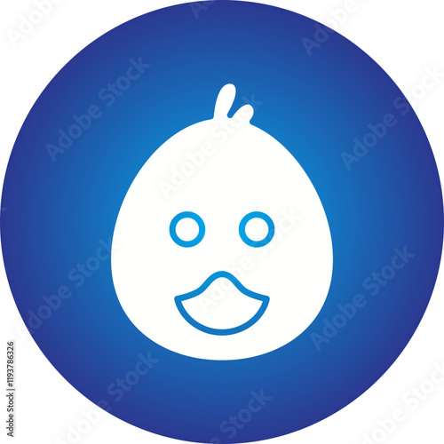 Duck Face icon single vector illustration