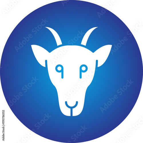 Goat Face icon single vector illustration