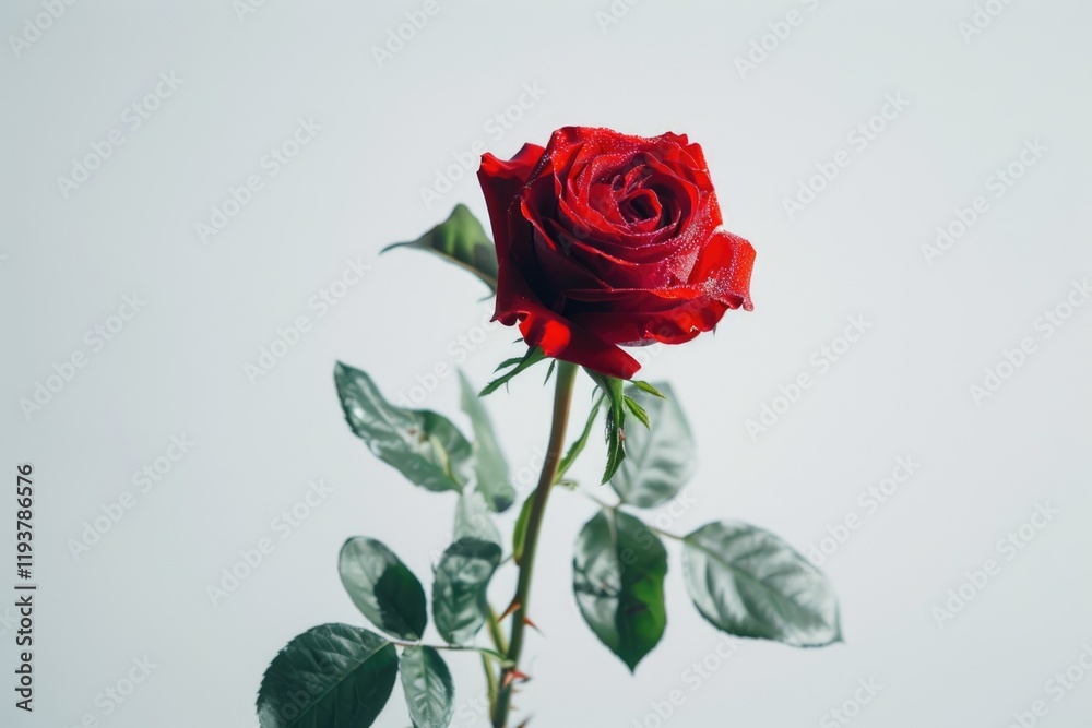 Red rose on white background repeated multiple times. Red rose on white background repeated multiple times.