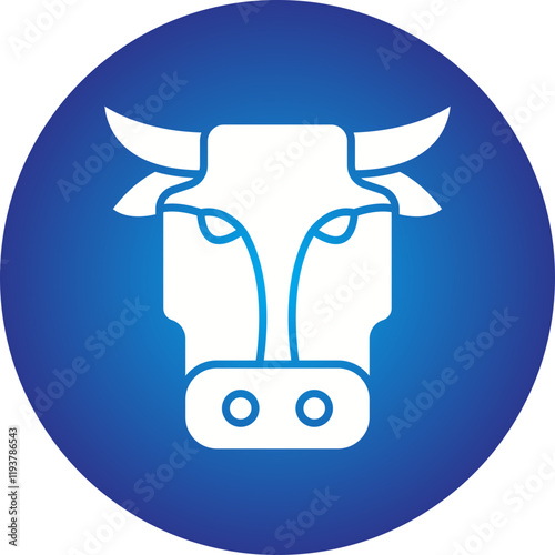 Buffalo Face icon single vector illustration