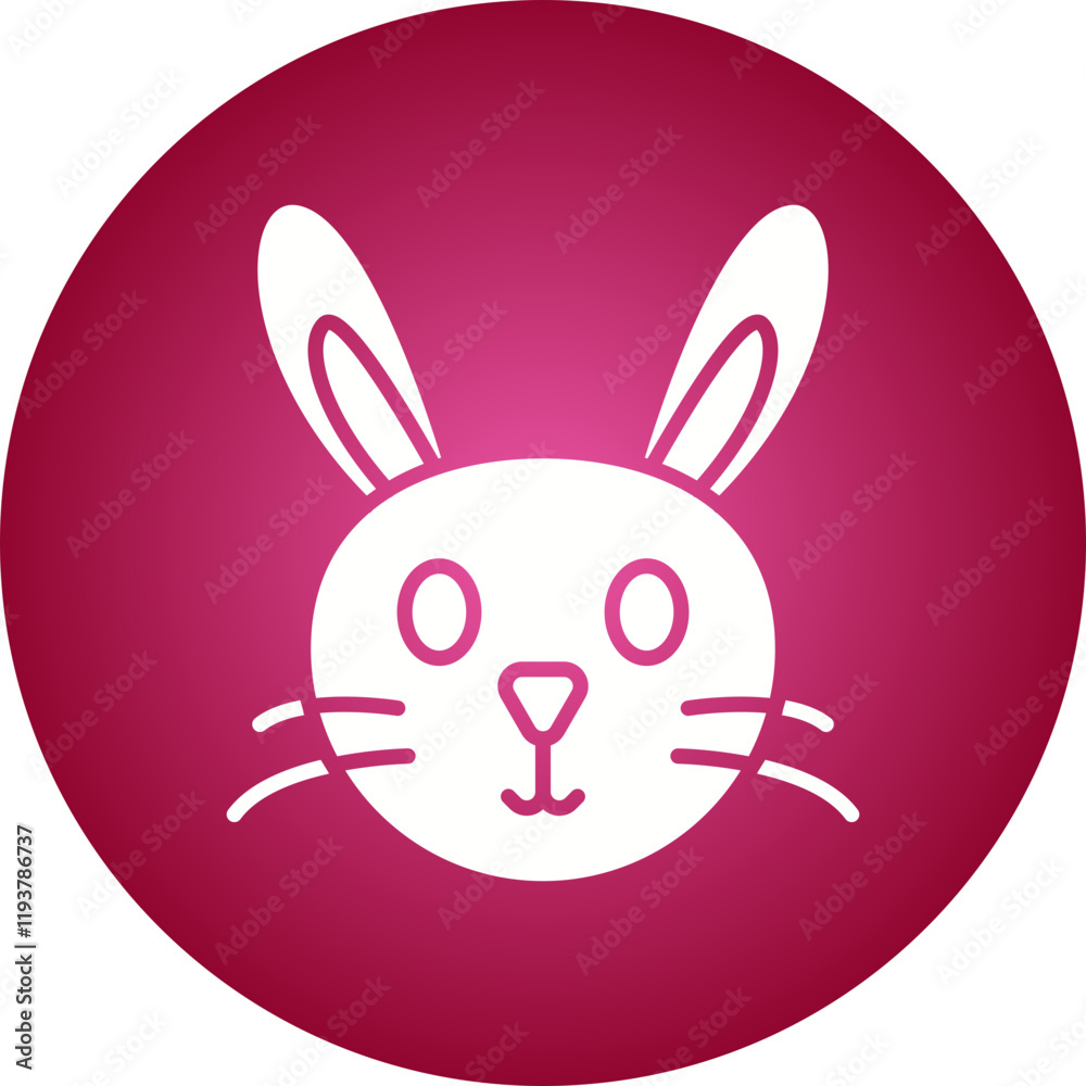 Rabbit Face icon single vector illustration Rabbit Face icon single vector illustration