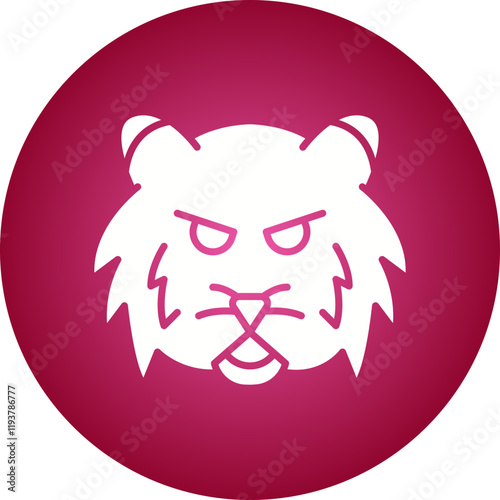 Tiger Face icon single vector illustration