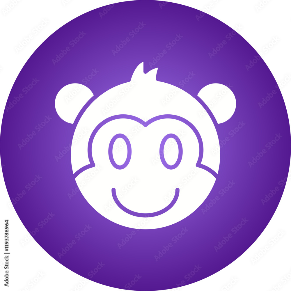 Monkey face icon single vector illustration Monkey face icon single vector illustration
