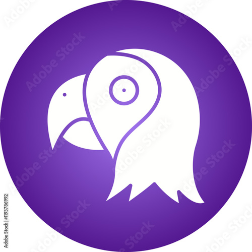 Parrot Face icon single vector illustration