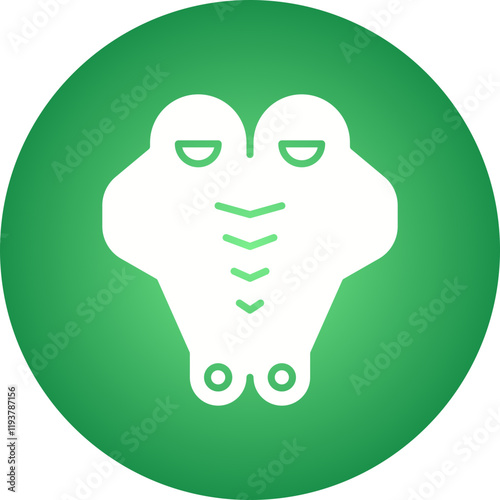 Crocodile Face icon single vector illustration