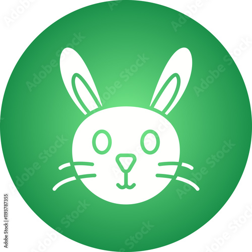 Rabbit Face icon single vector illustration