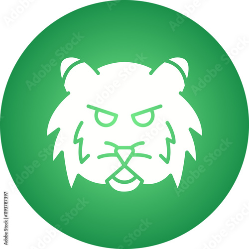 Tiger Face icon single vector illustration